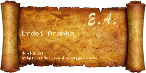 Erdei Aranka névjegykártya