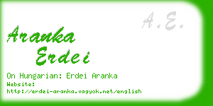 aranka erdei business card